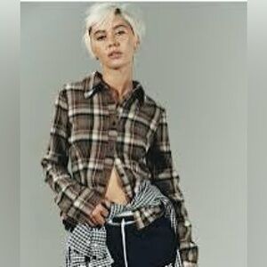 Zara | Super Soft Plaid Fitted Shirt